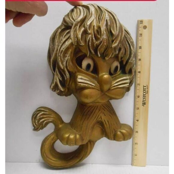 Mid Century Lion Plaques by Homco // Adorable Lion // Lion Decor // Mid Century - Picture 5 of 9